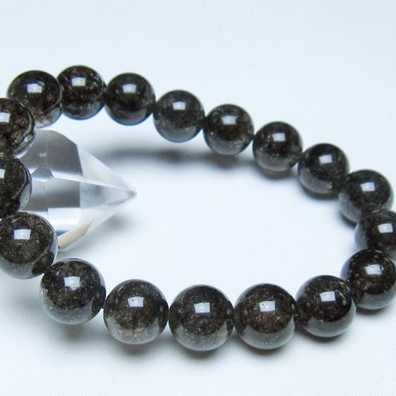 ブラックルチルクォーツ ブレスレット 11mm [t257-8296]
