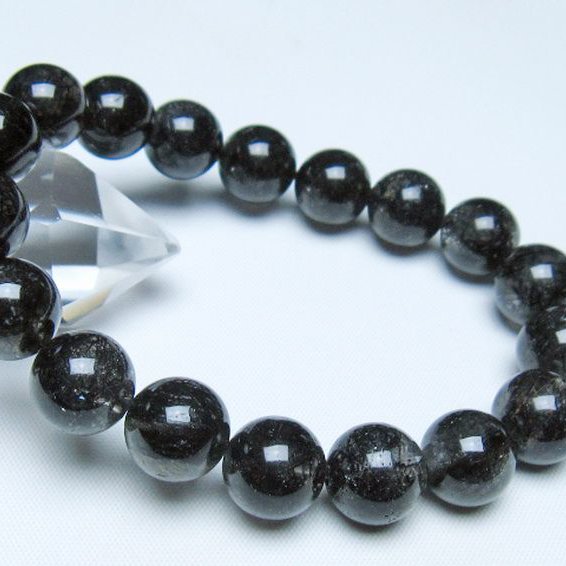 ブラックルチルクォーツ ブレスレット 12mm [t257-8308]