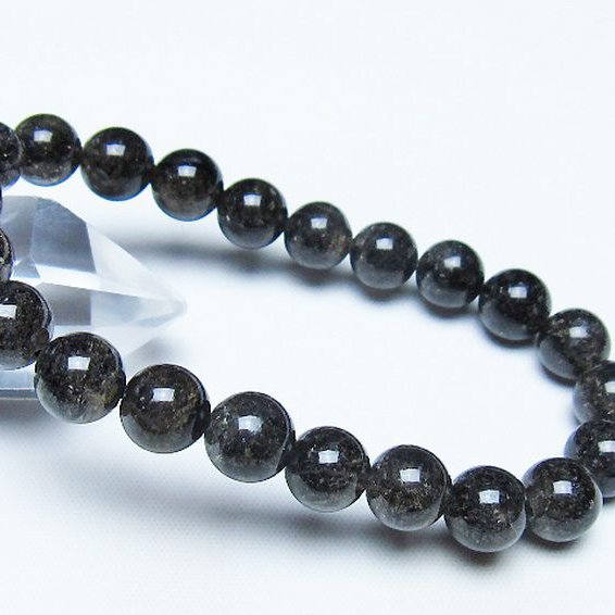 ブラックルチルクォーツ ブレスレット 9mm [t257-8315]