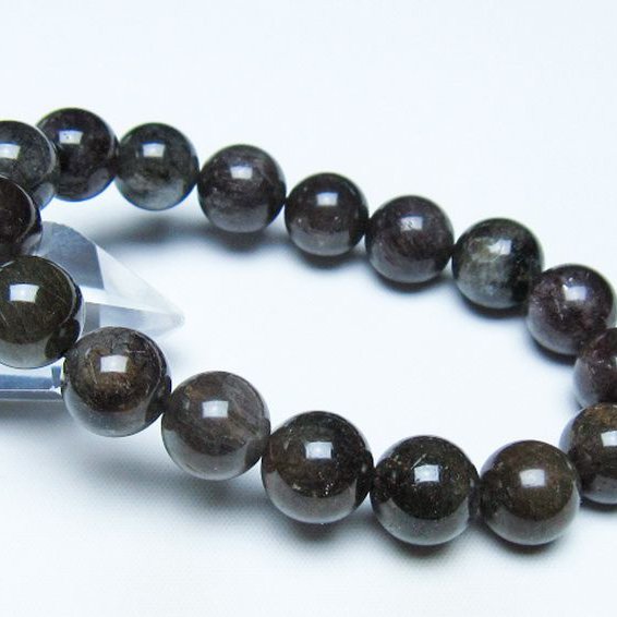ブラックルチルクォーツ ブレスレット 12mm [t257-8342]