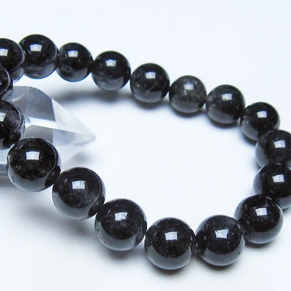 ブラックルチルクォーツ ブレスレット 11mm [t257-8424]