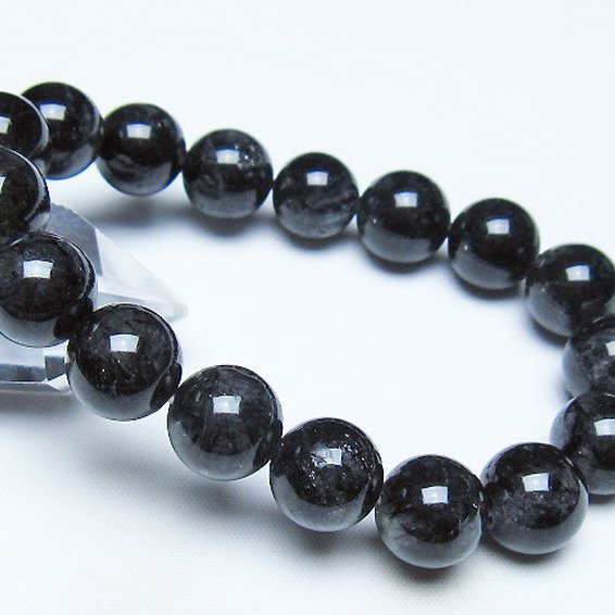 ブラックルチルクォーツ ブレスレット 12mm [t257-8436]