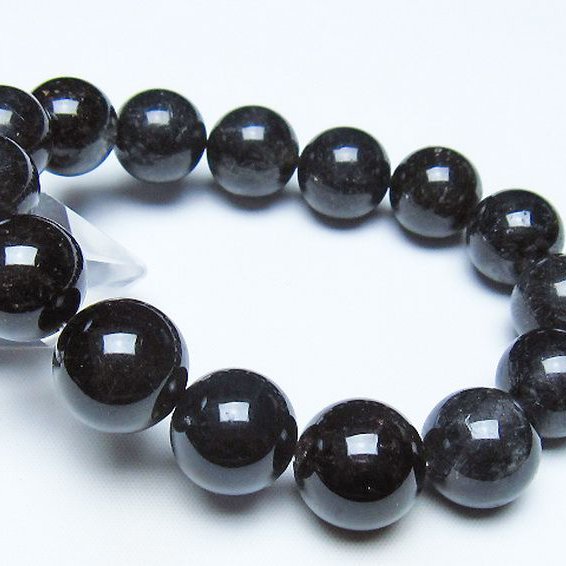 ブラックルチルクォーツ ブレスレット 15mm [t257-8437]