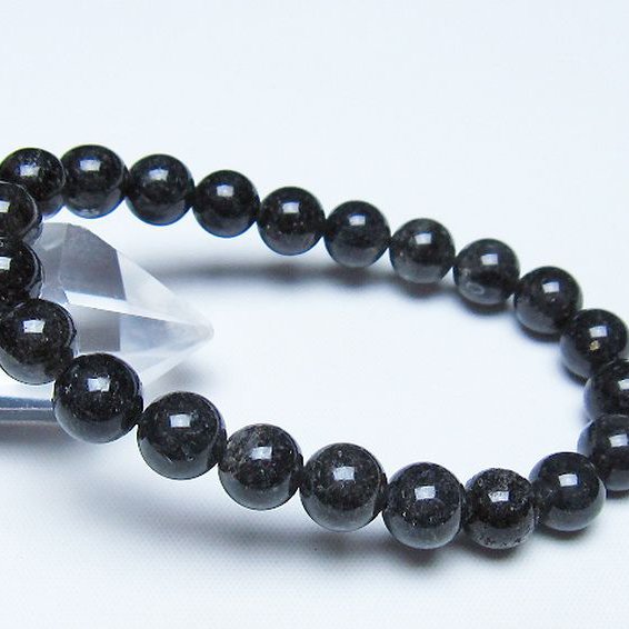 ブラックルチルクォーツ ブレスレット 9mm [t257-8453]