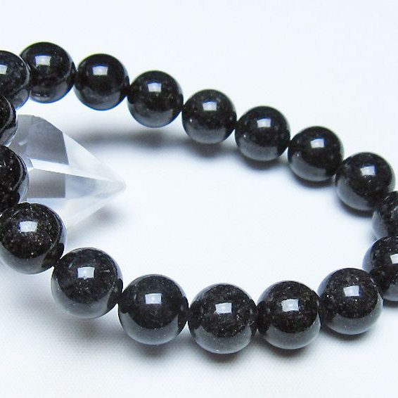 ブラックルチルクォーツ ブレスレット 11mm [t257-8473]