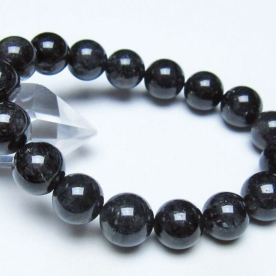 ブラックルチルクォーツ ブレスレット 12mm [t257-8491]