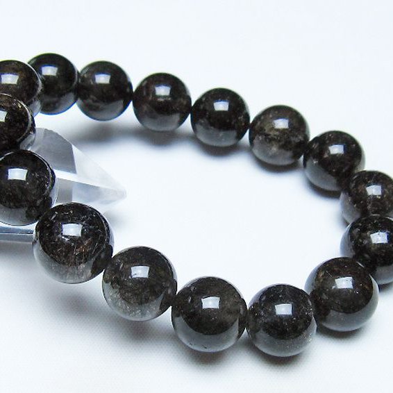 ブラックルチルクォーツ ブレスレット 13mm [t257-8497]