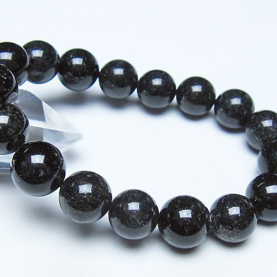 ブラックルチルクォーツ ブレスレット 12mm [t257-8577]