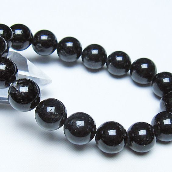 ブラックルチルクォーツ ブレスレット 12mm [t257-8579]