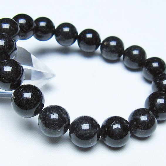 ブラックルチルクォーツ ブレスレット 12mm [t257-8580]