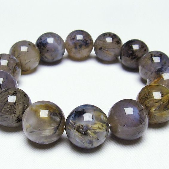 ルチルインアゲート ブレスレット 17mm [T258-1856]