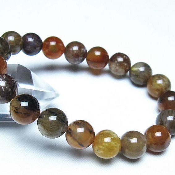 ルチルインアゲート ブレスレット 11mm [t258-2064]