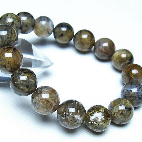 ルチルインアゲート ブレスレット 12mm [t258-2086]