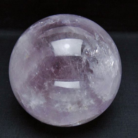 虹入り アメジスト 丸玉 84mm [T259-13229]