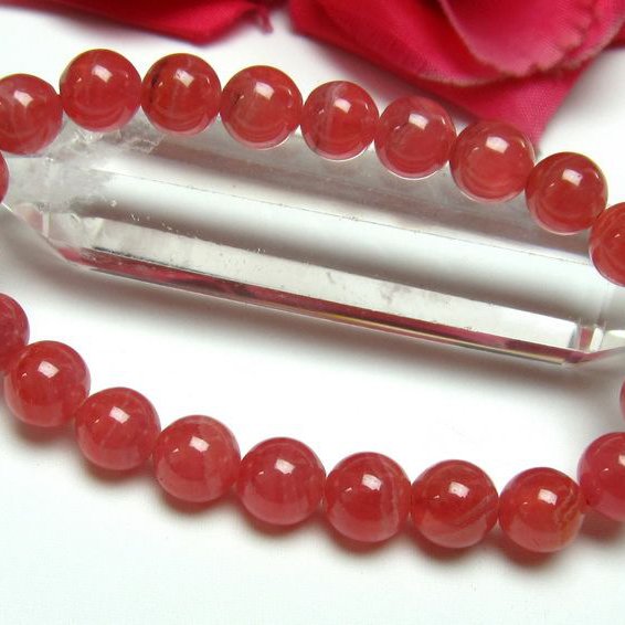 インカローズ ロードクロサイト ブレスレット 8mm [T27-2051]