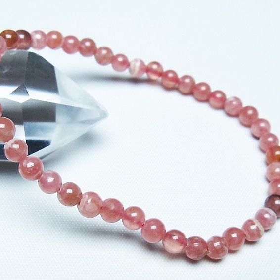 インカローズ ロードクロサイト ブレスレット 4mm [T27-2582]