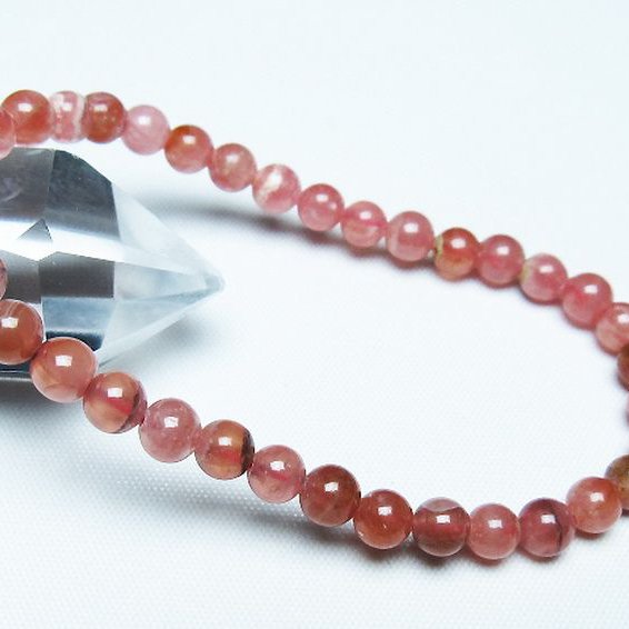 インカローズ ロードクロサイト ブレスレット 5mm [T27-2619]