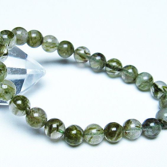 グリーンエピドート 緑簾石 ブレスレット 7mm [T270-2811]
