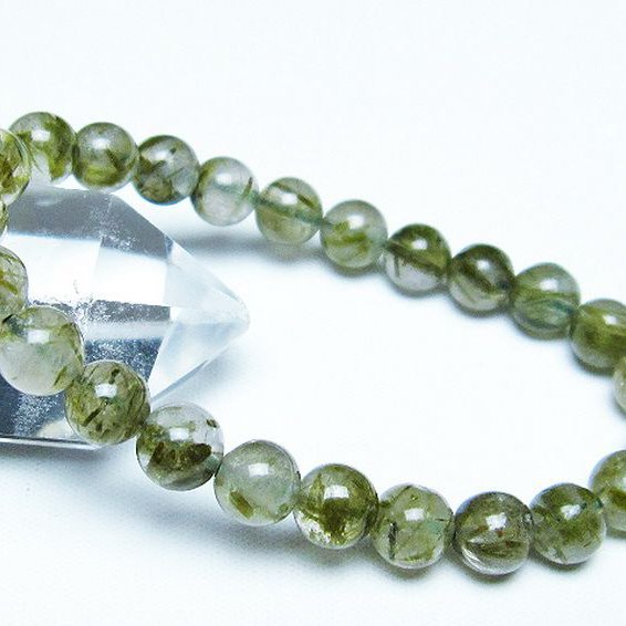 グリーンエピドート 緑簾石 ブレスレット 7mm [T270-2820]