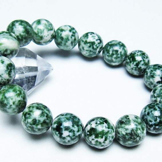 グリーンスポットジャスパー ブレスレット 13mm [T285-1213]