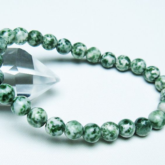グリーンスポットジャスパー ブレスレット 7mm [T285-1491]