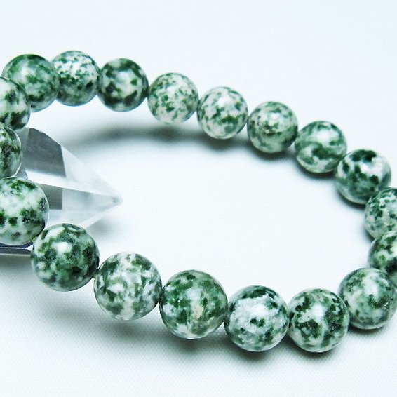 グリーンスポットジャスパー ブレスレット 11mm [T285-1502]