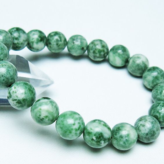 グリーンスポットジャスパー ブレスレット 11mm [T285-1511]