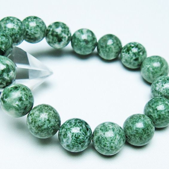 グリーンスポットジャスパー ブレスレット 13mm [T285-1516]