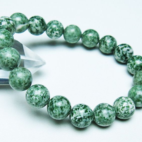 グリーンスポットジャスパー ブレスレット 11mm [T285-1520]