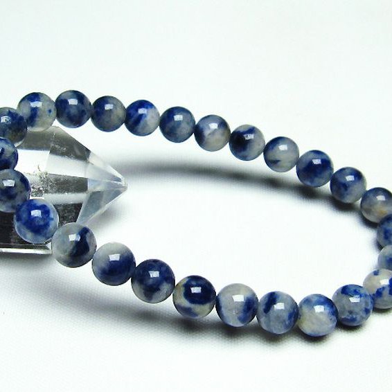 デュモルチェライトインクォーツ ブレスレット 7mm [T286-3306]