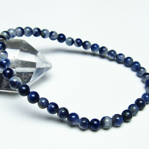 デュモルチェライトインクォーツ ブレスレット 5mm [T286-3336]