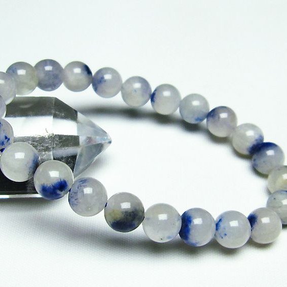 デュモルチェライトインクォーツ ブレスレット 8mm [T286-3394]