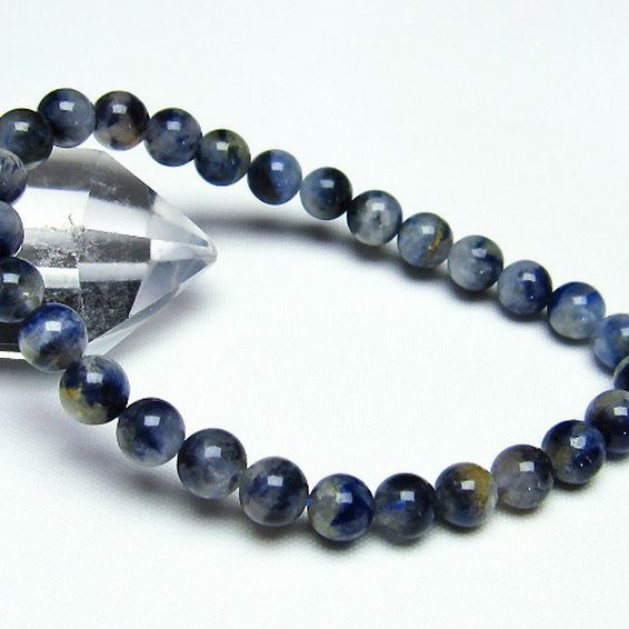 デュモルチェライトインクォーツ ブレスレット 7mm [T286-3473]