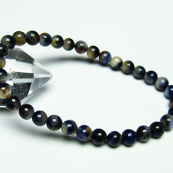 デュモルチェライトインクォーツ ブレスレット 6mm [T286-3993]