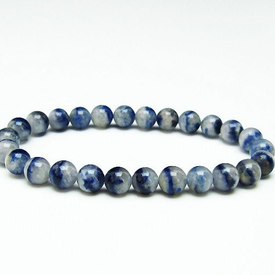 デュモルチェライトインクォーツ  ブレスレット 7mm [T286-4034]