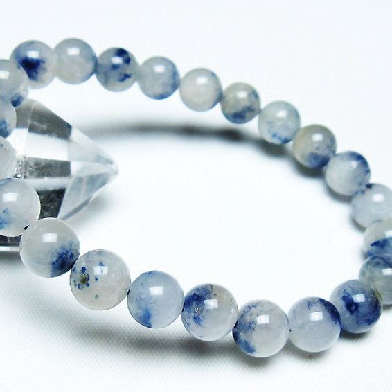 デュモルチェライトインクォーツ ブレスレット 8mm [T286-4340]