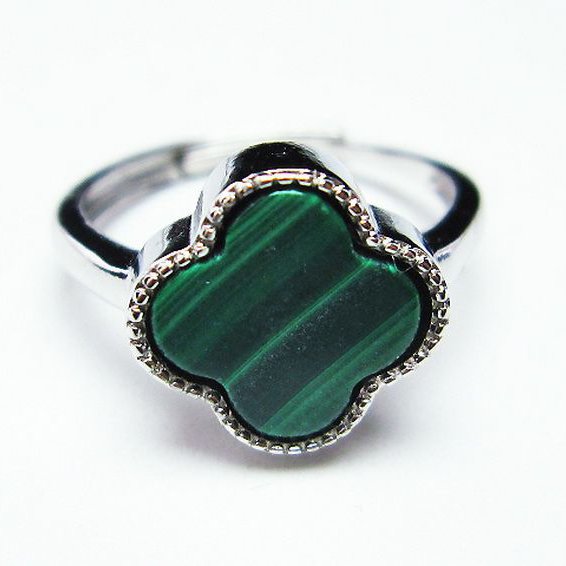 マラカイト 指輪 (14号)[T290-1017]