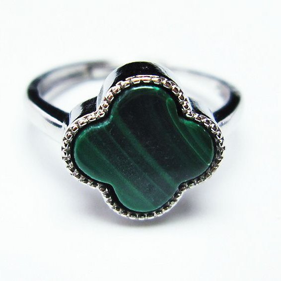 マラカイト 指輪 (15号)[T290-1045]