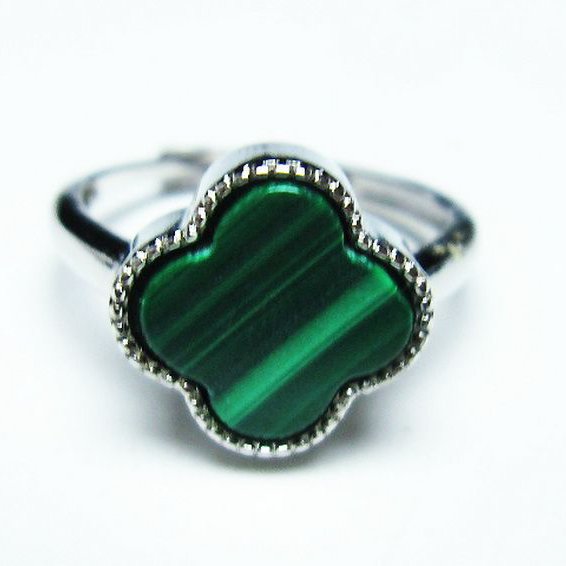 マラカイト 指輪 (13号)[T290-1144]