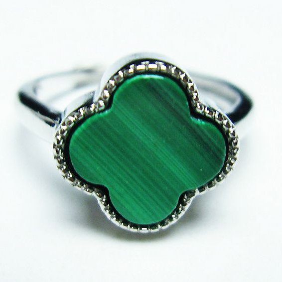 マラカイト 指輪 (13号)[T290-1278]