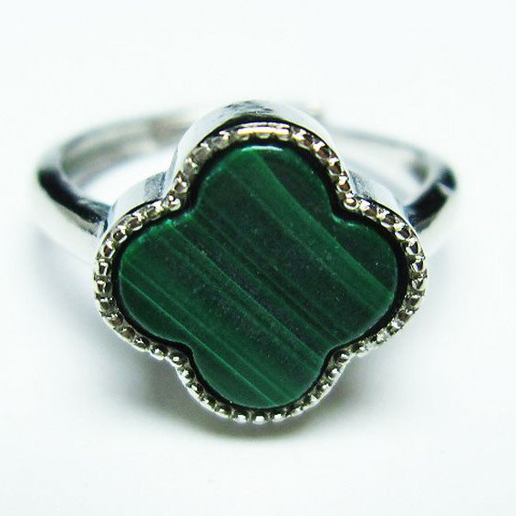 マラカイト 指輪 (14号)[T290-1280]