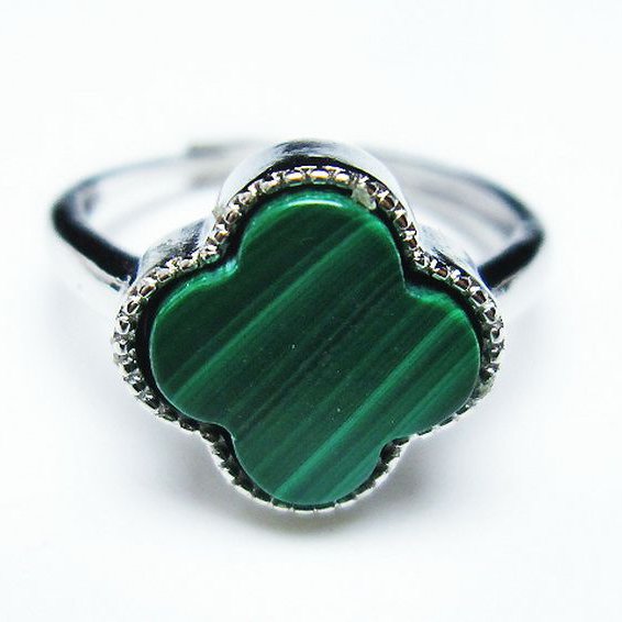 マラカイト 指輪 (13号)[T290-1471]