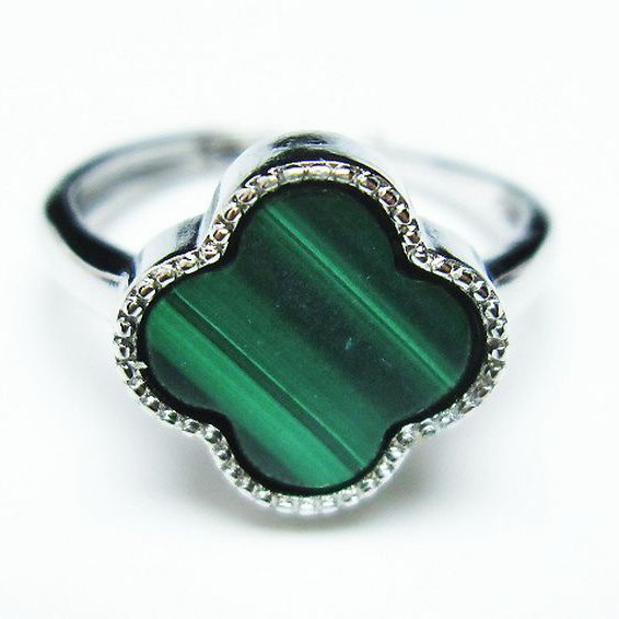 マラカイト 指輪 (15号) [t290-1497]