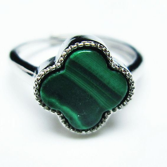 マラカイト 指輪 (15号)[T290-1568]