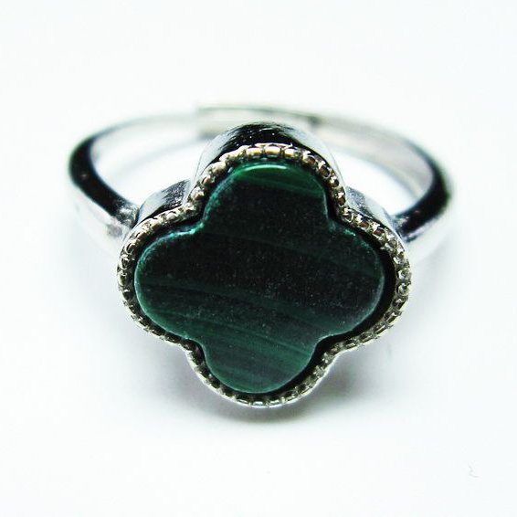 マラカイト 指輪 (15号)[T290-886]