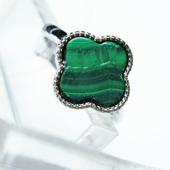 マラカイト 指輪 (14号)[T290-913]