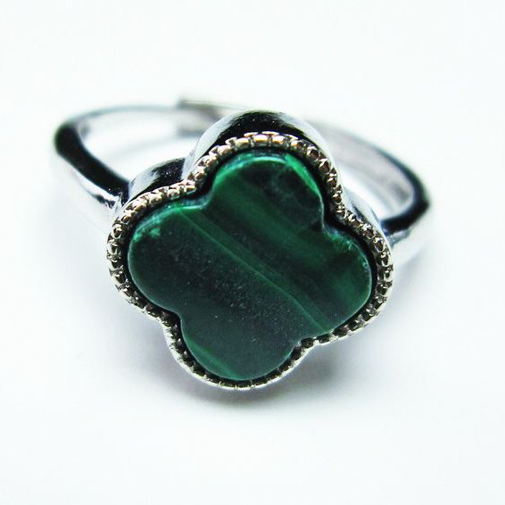 マラカイト 指輪 (15号)[T290-914]