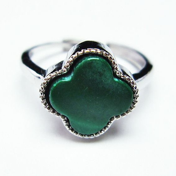 マラカイト 指輪 (15号)[T290-986]