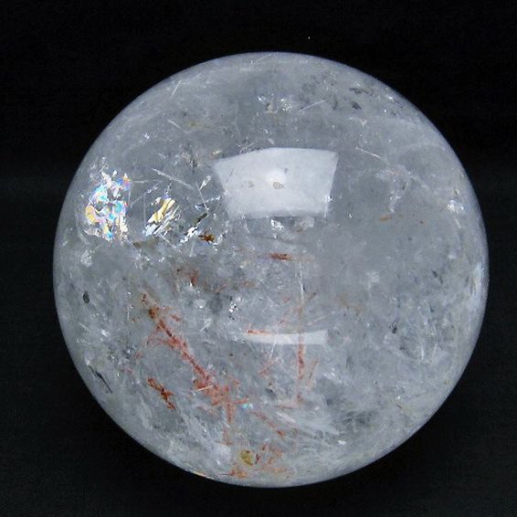 1.8Kg 虹入り ヒマラヤ水晶 丸玉  110mm [T296-2201]