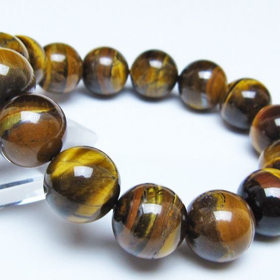 タイガーアイ※黄虎目石 ブレスレット 16mm [t30-14326]